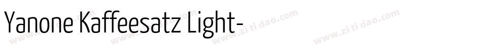 Yanone Kaffeesatz Light字体转换